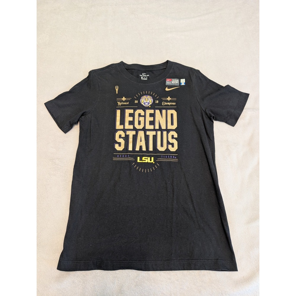 Nike Tee LSU Tigers Legend Status 2019 National champions Black XL New